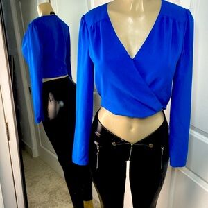 bebe wrap crop top